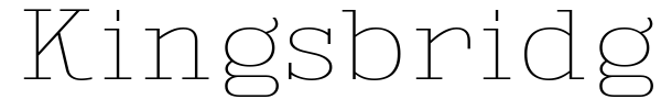 Kingsbridge font preview